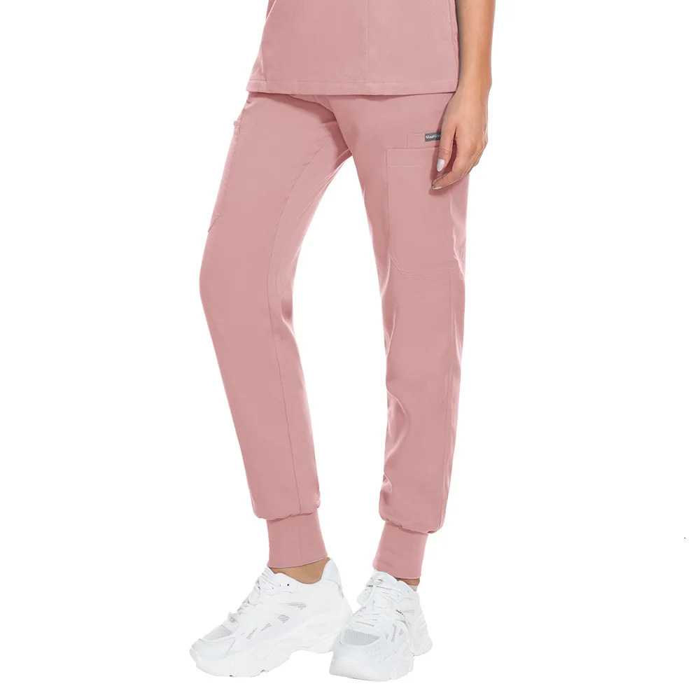 Zipper Straight Unisex Jogger Pants Dentist Pants Beauty Salon Nursing Men Pants Spa Uniform Pants Pet Doctor Scrub 240715