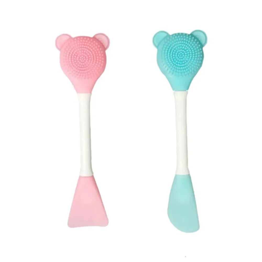 cleanser pore cleaner exfoliator cute bear shaped silicone cleansing brush scrub brush skin care tools 240715