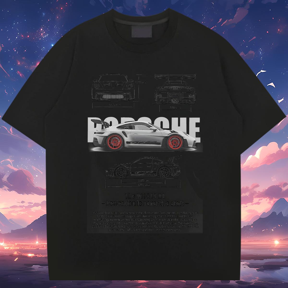 Classic Casual Man T Shirts fashion 100% Cotton 230g DIY Printed Tshirts Sports Casual Breathable Crew Neck Cool Top Tees