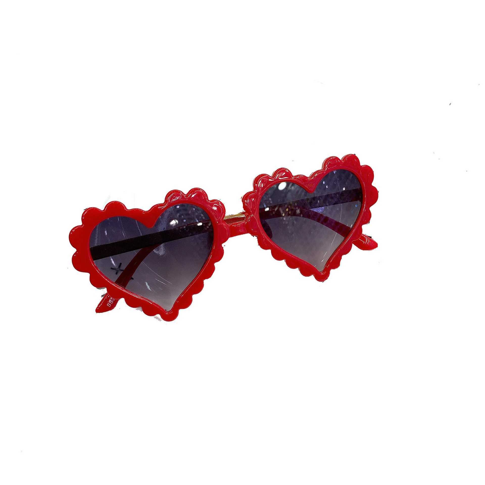 Sunglasses edge wave New plastic heart-shaped glasses 2033 fashion childrens personality baby sun visor UV400 Sunglasses