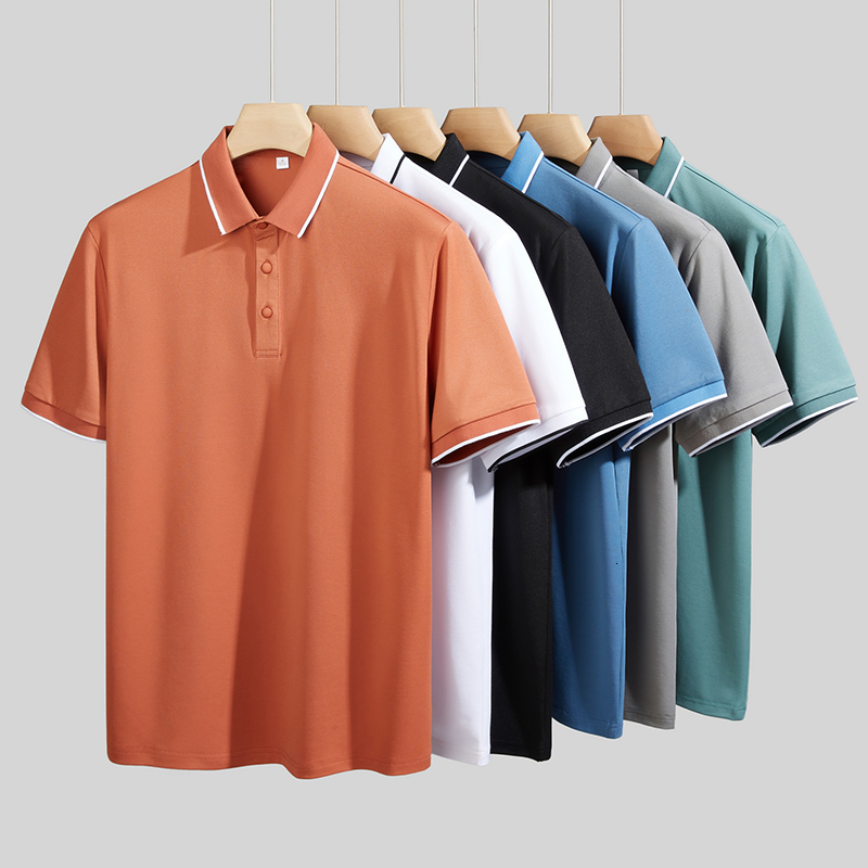 Summer loose T-shirt new comfortable and versatile Polo collar men's trendy casual top