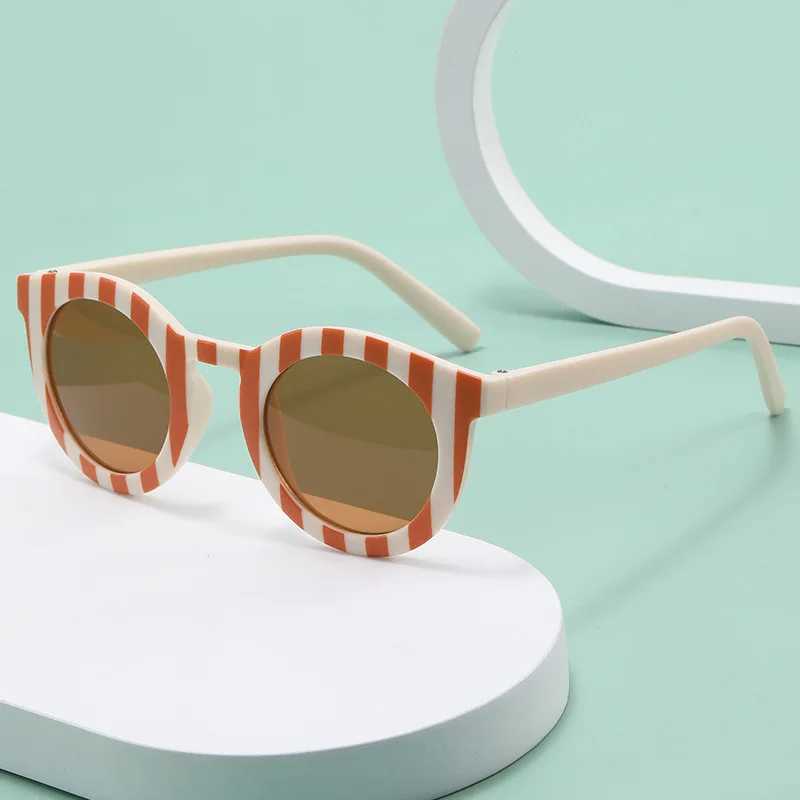 Sunglasses 5PCS New For Children Fashion Pack Flower Small Frame Personalized Sunvisor Striped Glasses Sunglasses