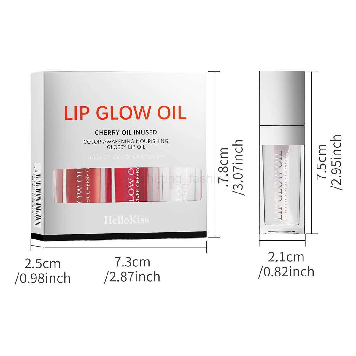 3 piece set of 3 colors lip oil lip gloss soothing chapped glass lip glaze suitable for lip care and dry lipsCL240716