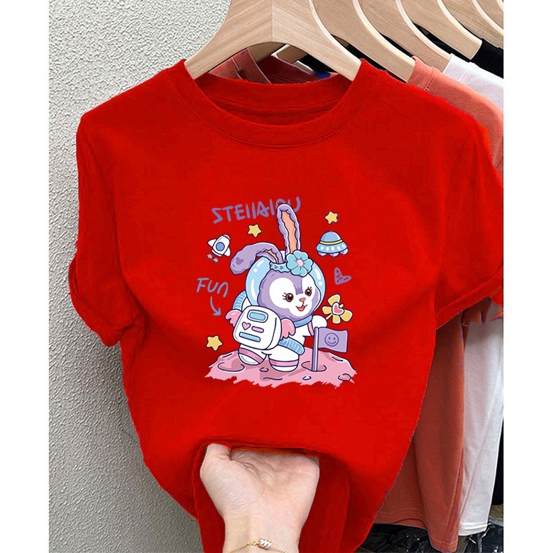 Korea Plus Size 4XL Short Sleeve T-shirt Women's Summer New Korean Student Tees Loose Oversized Female Tops COD