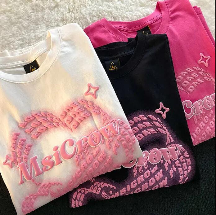 American Street Trend Loose Summer New Short-sleeved T-shirt Women's Korean Sweet College Style Casual All-match Top