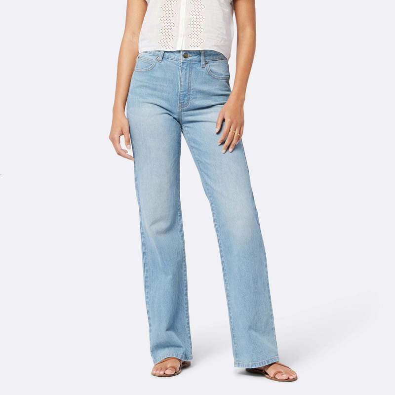 High-Waisted Wide Leg Split Hem Women's Denim Ladies Jeans Comfortable, Stylish, and Perfect for Day-to-Night Transitions
