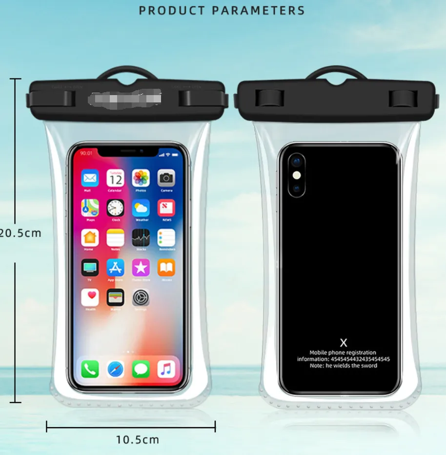 Wholesale Universal IPX8 Waterproof Phone Case For Samsung S8 S6 S7 Edge J5 Phone bag Dry Bag Pouch Clip For All Up Clear Waterproof Bag