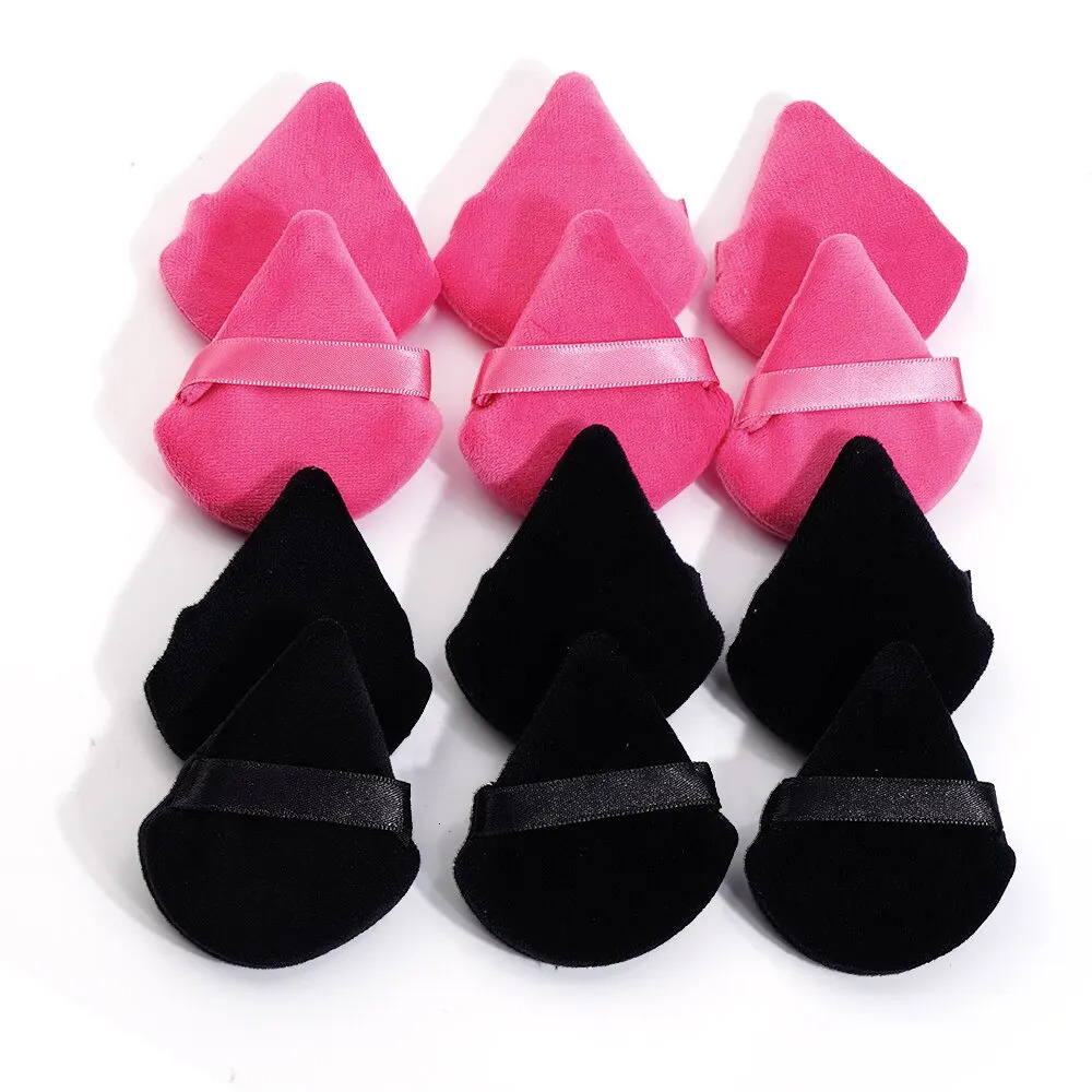 MAANGEL 10/12 Pcs triangular powder puff wet dry for loose powder liquid cosmetics soft plush powder puff makeup foundation 240715