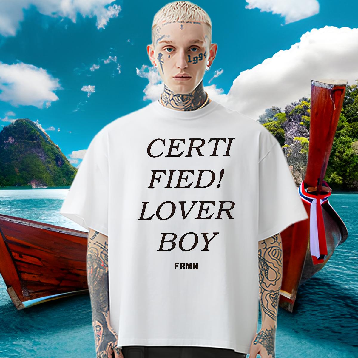 Wholesale T Shirts Men fashion 100% Cotton 230g Floral Print Men Tees Outdoor Cotton Breathable Soft 5A Tees Shirts