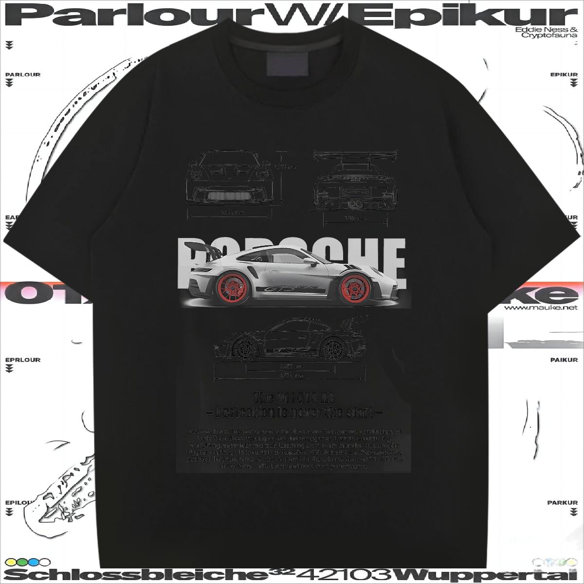 2024 Summer T-Shirts fashion 230g Cotton Floral Print Summer Casual Men Tees O-Neck Short Sleeve Cotton Popular