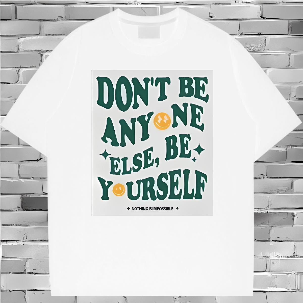 Wholesale Tshirts nothing is impossible 100% Cotton 230g Cotton Breathable Short Sleeve Street Man T Shirts Custom Casual New Clothes