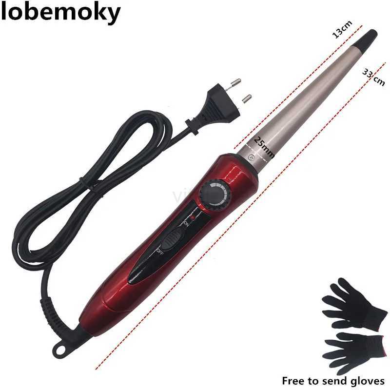 220 Volt The tapered tube curling iron Ceramic inclined pear big roll of hair curlersCL240716
