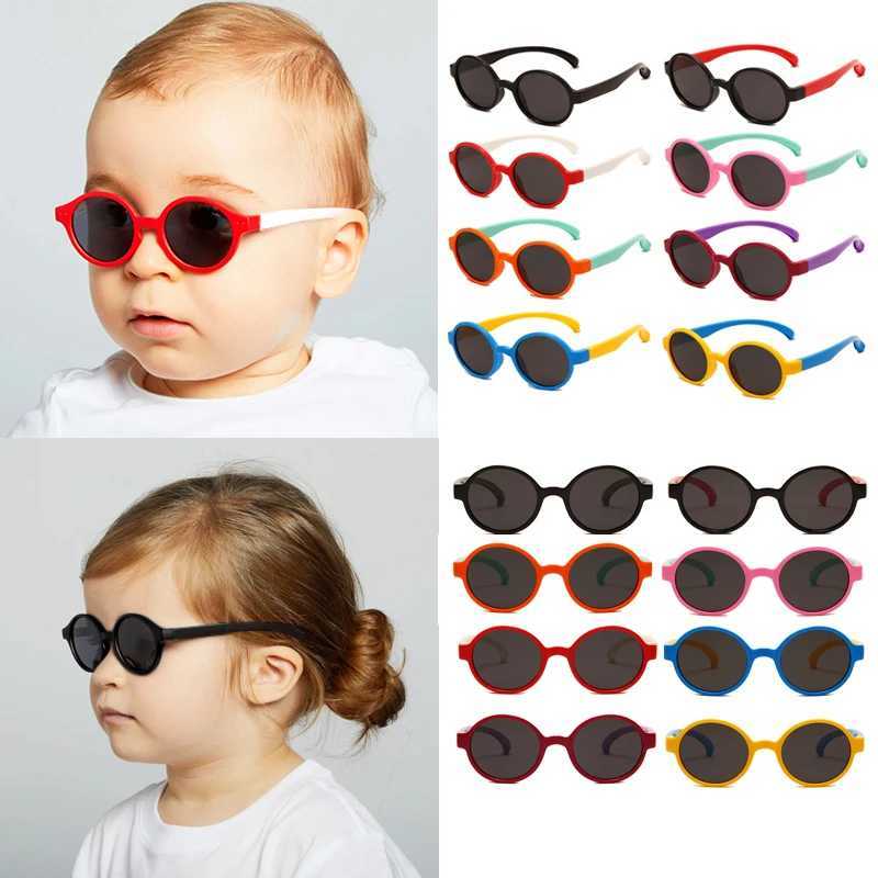 Sunglasses Baby Girls Cute Silica Gel Round Outdoor Sun Protection Sunglasses Children Lovely Sunglasses Boys Kids Eye Protection Glasses