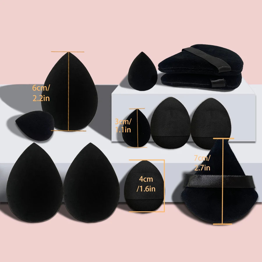 12 piece makeup tool set size giant soft makeup egg powder suitable for basic makeup corner makeup set 240715