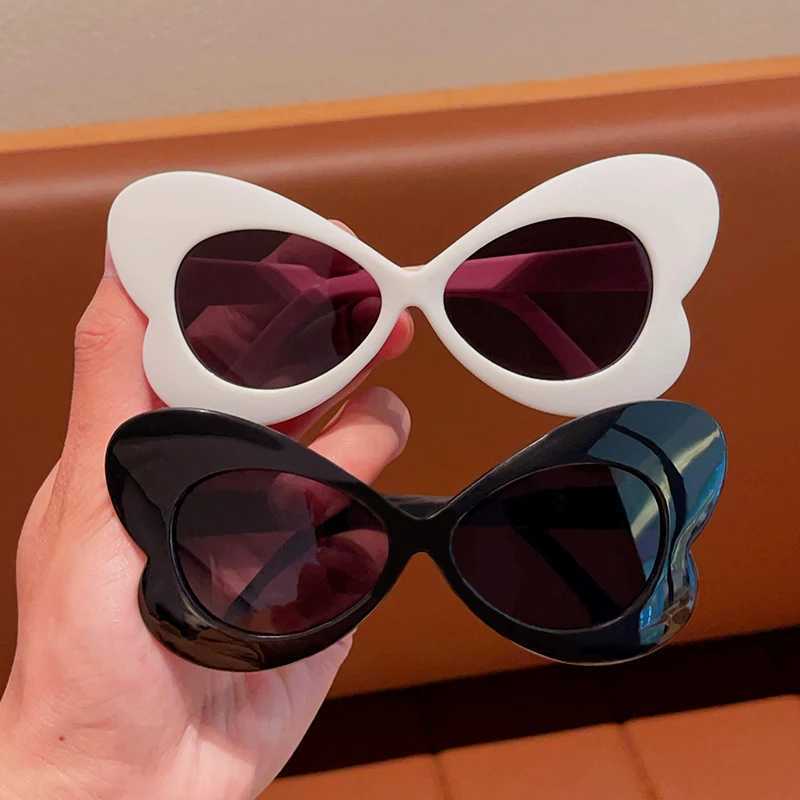 Sunglasses 2024 New Children Simple Butterfly Shaped Cute Sunglasses UV400 Girls Boys Fashion Colors Protection Sunglasses Kids Sun Glasses