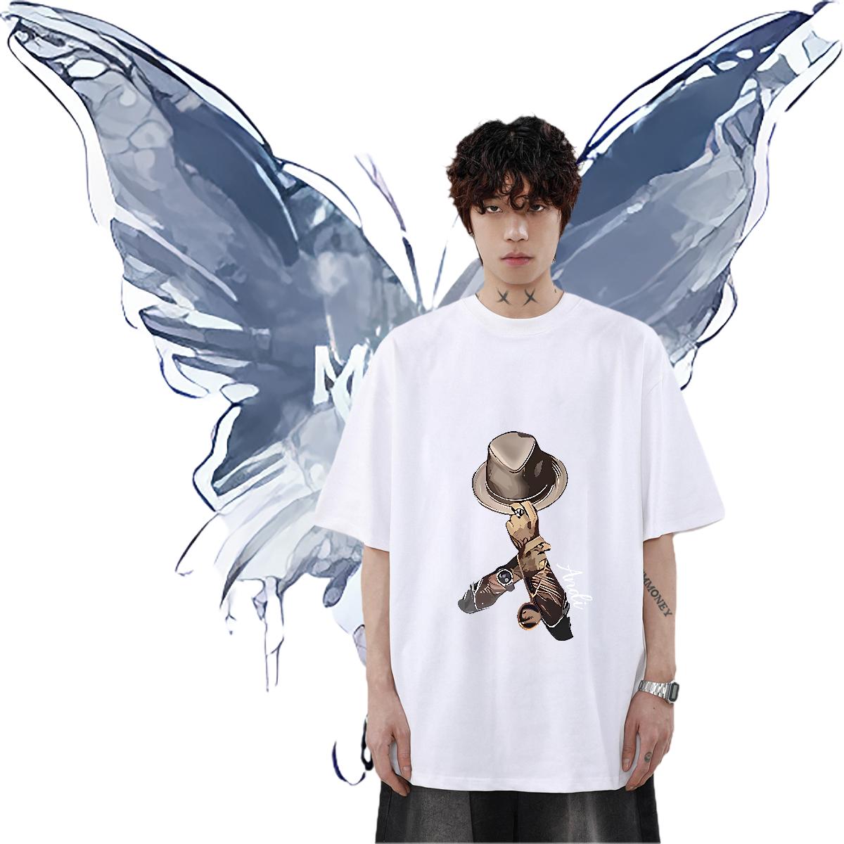 Fashion Casual T-Shirts Custom Printing Spring Summer Men Clothes T-Shirt Cotton Breathable Soft Unisex