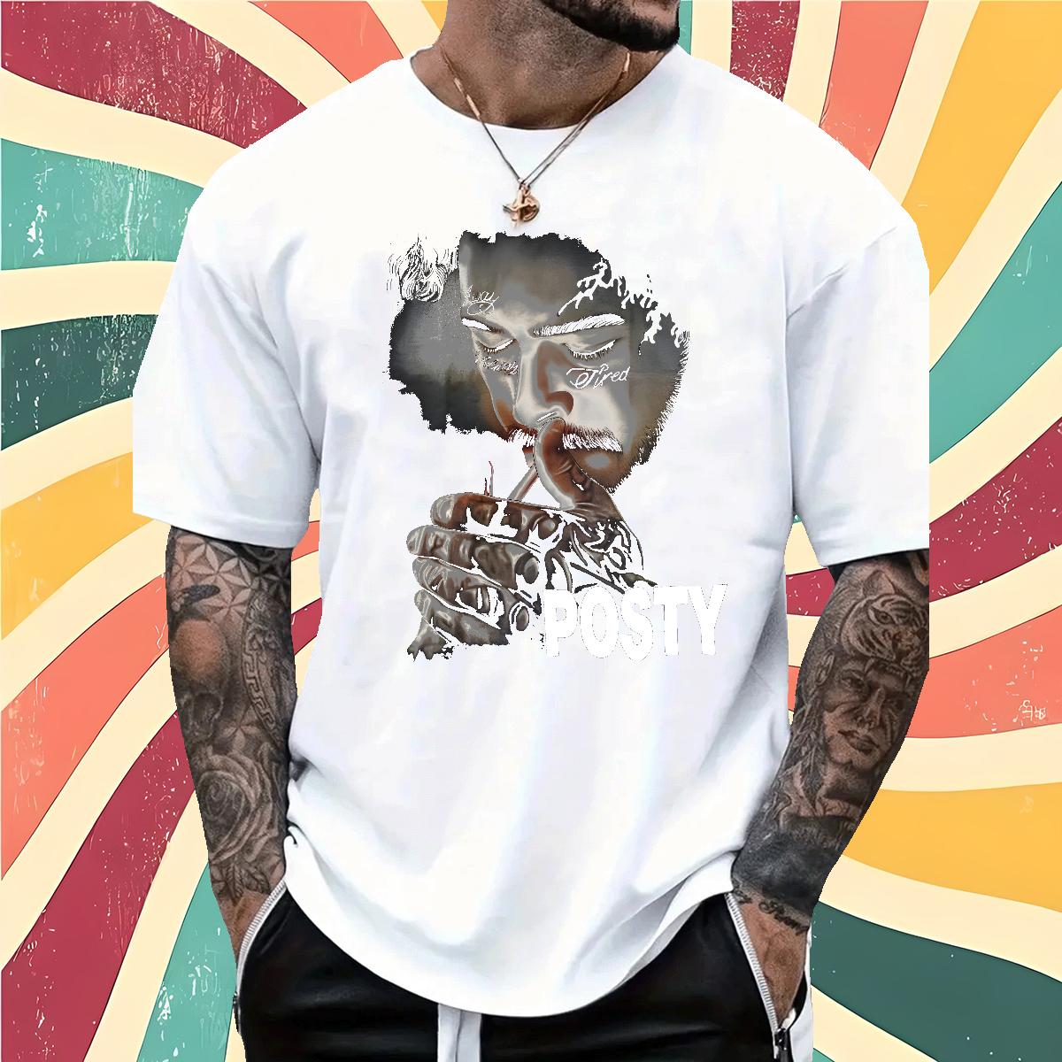 Classic T Shirts Men ZCY-240626001 230g 100% Cotton Street Wear Breathable Short Sleeve Tshirts Designer Anime Print Top Tees