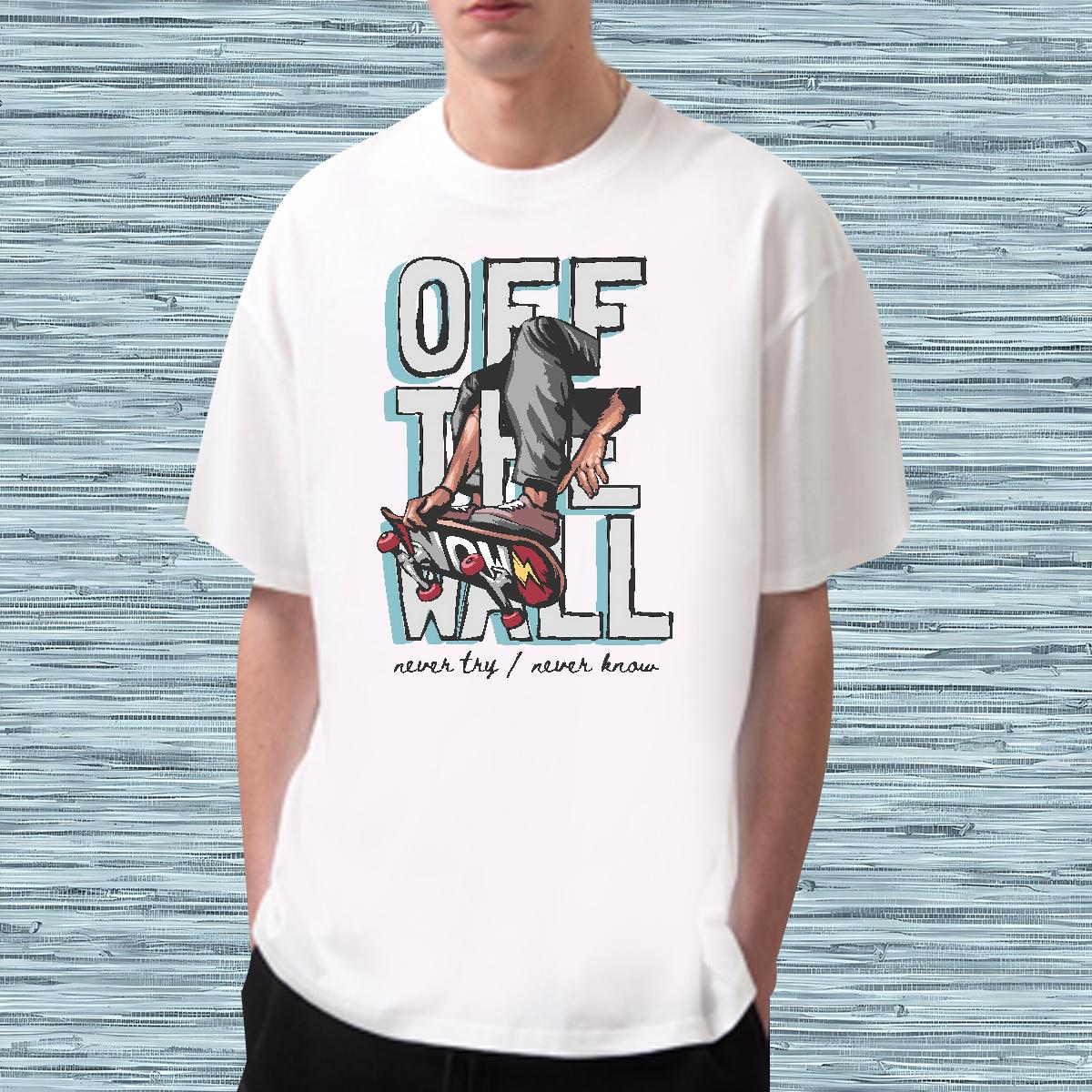 Loose Fit Men Tees Graffiti Art 230g Cotton Crew Neck Cotton Breathable Street wear Hip Hop T shirt Graphic DIY Customized Tops Shirt