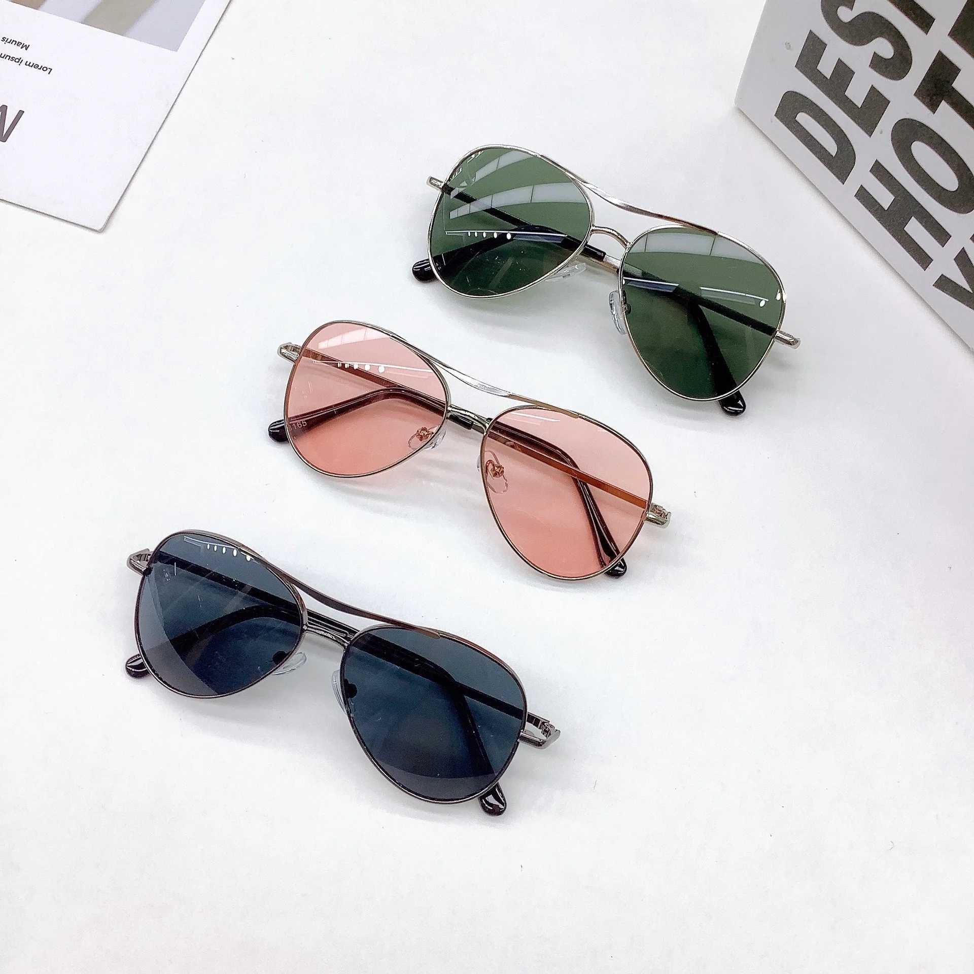 Sunglasses New Childrens Sunglasses Fashion Boys and Girls Sunscreen Sunglasses Personalized Cute Baby UV Protection Glasses Tide