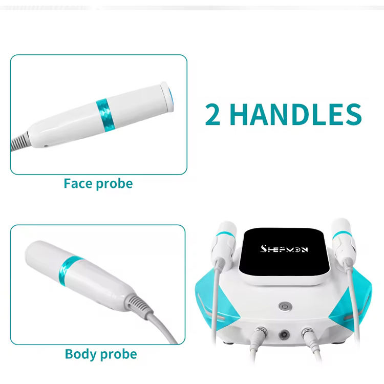 Exclusive 2 Handles HIFU Skin Rejuvenation Face Contouring RF Body Shaping Wrinkle Remover SMAS Anti-aging Beauty Machine High Intensity Focused Ultra