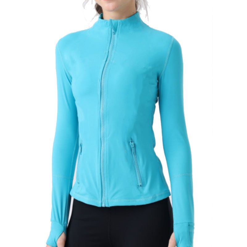 womens quick dry zip up yoga designer jacket solid color workout top activewear sports coat fiess sweatshirt for yoga fitness running gym