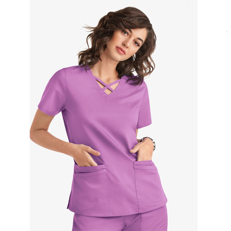 Scrubs Scrubs for Women Uniform New Product New Arrival Non-ironing Long High Elasticity French Popular Ventilation Printing Leisure Time Temperament 