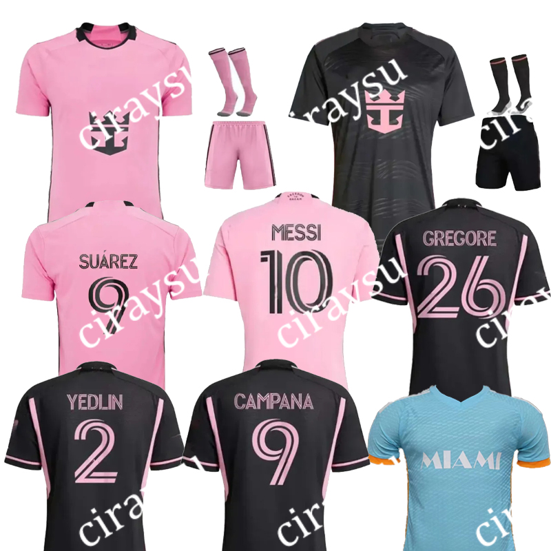 24 25 SUAREZ MESSIS FC Inter Miami Football Shirts Soccer Jerseys 2024 2025 MATUIDI HIGUAIN TRAPP PELLEGRINI PIZARRO CARRANZA PIREZ JORDI ALBA Men Kids Kit set