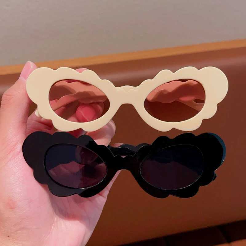 Sunglasses 2024 New Children Cloud Cat Eye Shaped Candy Color Sunglasses UV400 Girls Boys Outdoor Sun Protection Sunglasses Kid Sun Glasses
