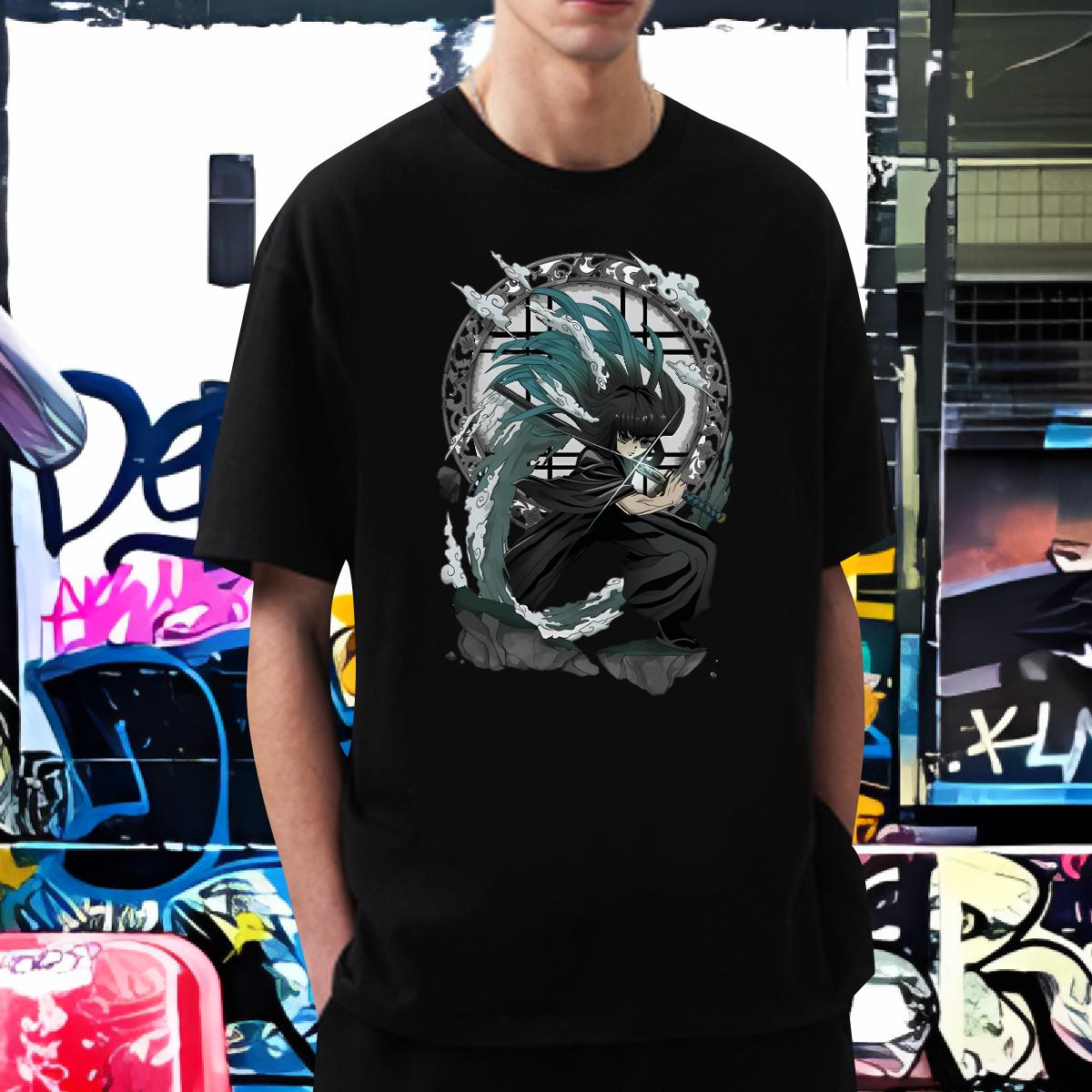 Fashion T-Shirts for Men 1 230g Cotton DIY Anime Men Tees Hip Hop Breathable Short Sleeve Comfortable Clothes