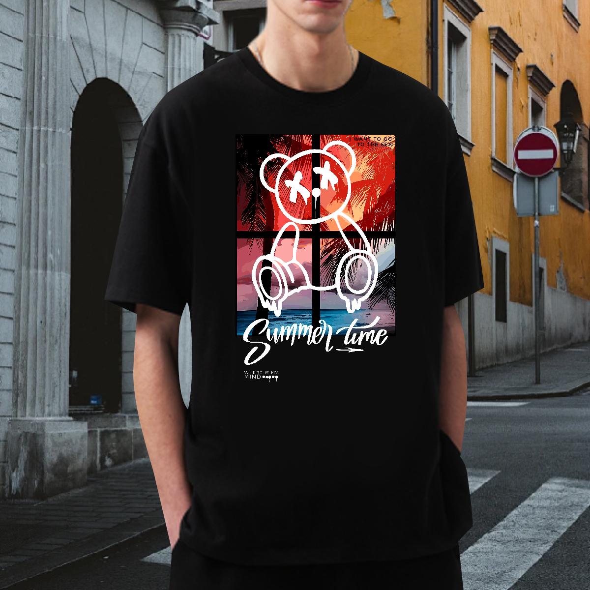 2024 DIY T Shirt For Man Graffiti Art 100% Cotton 230g Customized Tshirt for Man Woman Casual 180g Cotton 5A Clothings