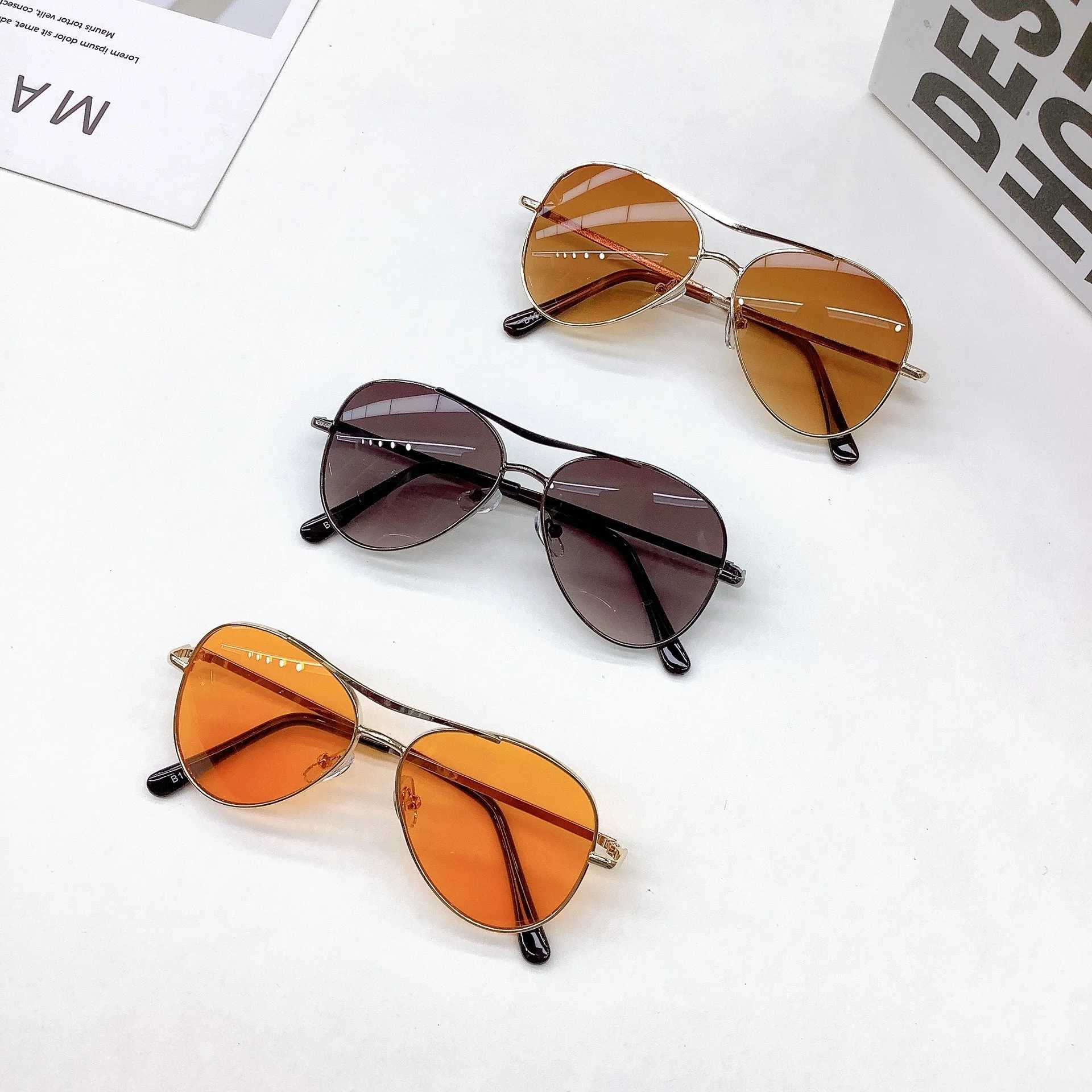 Sunglasses New Childrens Sunglasses Fashion Boys and Girls Sunscreen Sunglasses Personalized Cute Baby UV Protection Glasses Tide
