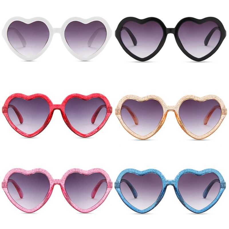 Sunglasses Baby Girls Cute Acrylic Heart Shape UV400 Sunglasses Children Outdoor Sun Protection Sunglasses Boys Kids Eye Protection Glasses
