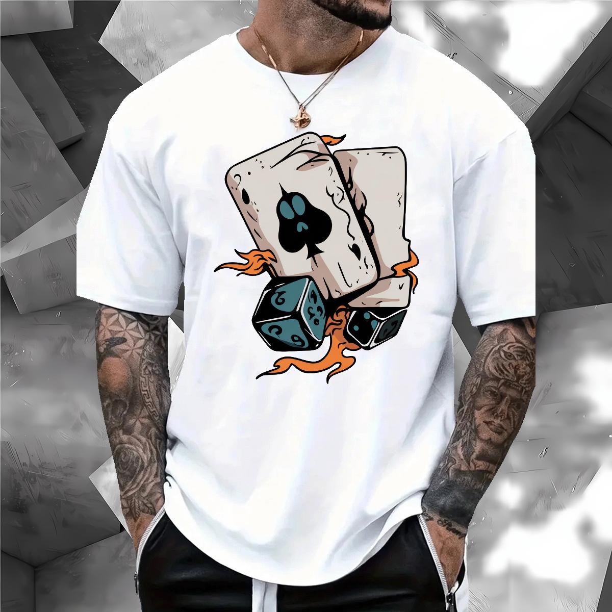 Designer T-Shirts Cards 100% Cotton 230g Custom Printing Couples T Shirts Street Short Sleeve Cotton O-Neck High Quality Wear