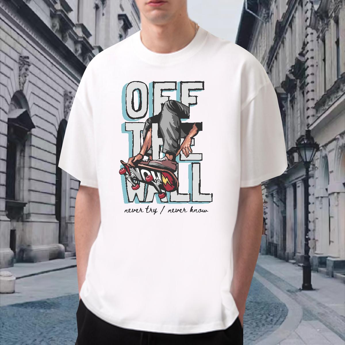 Wholesale Mens T Shirts Graffiti Art 230g 100% Cotton Cartoon Print Tshirts Street 180g Cotton Loose Top Tees