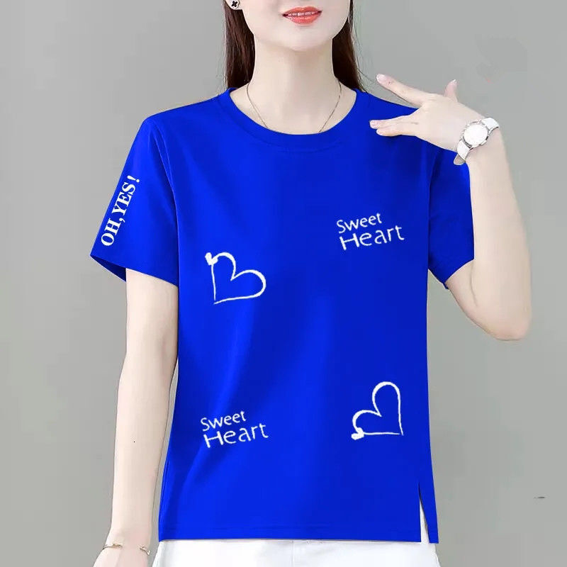Women's Korean Style Crop Tops Casual Short-sleeve Plus Size T-shirt