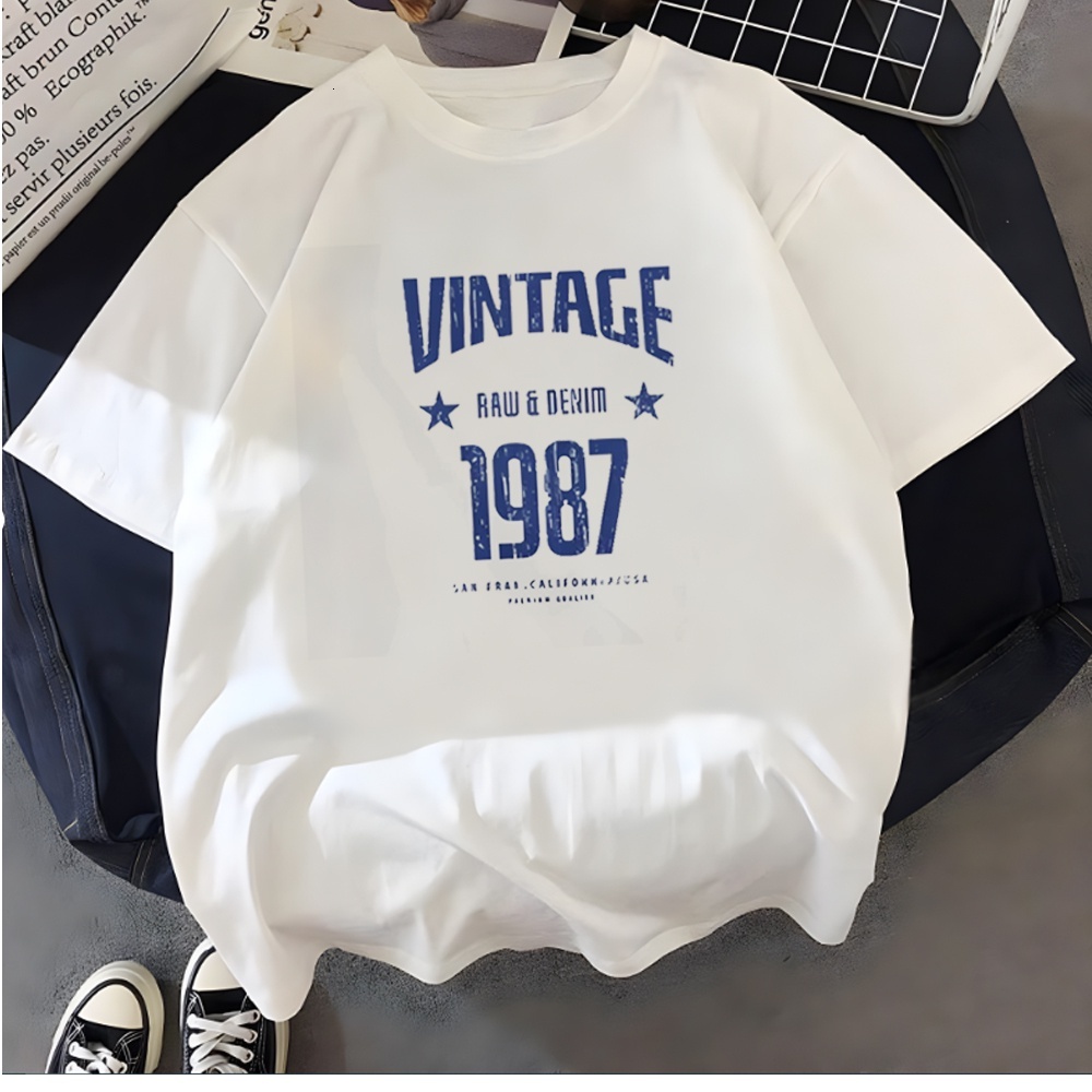 Designer Couple Retro Top Female Anime T-shirt Girl Street Clothing y2k Pattern Clothing