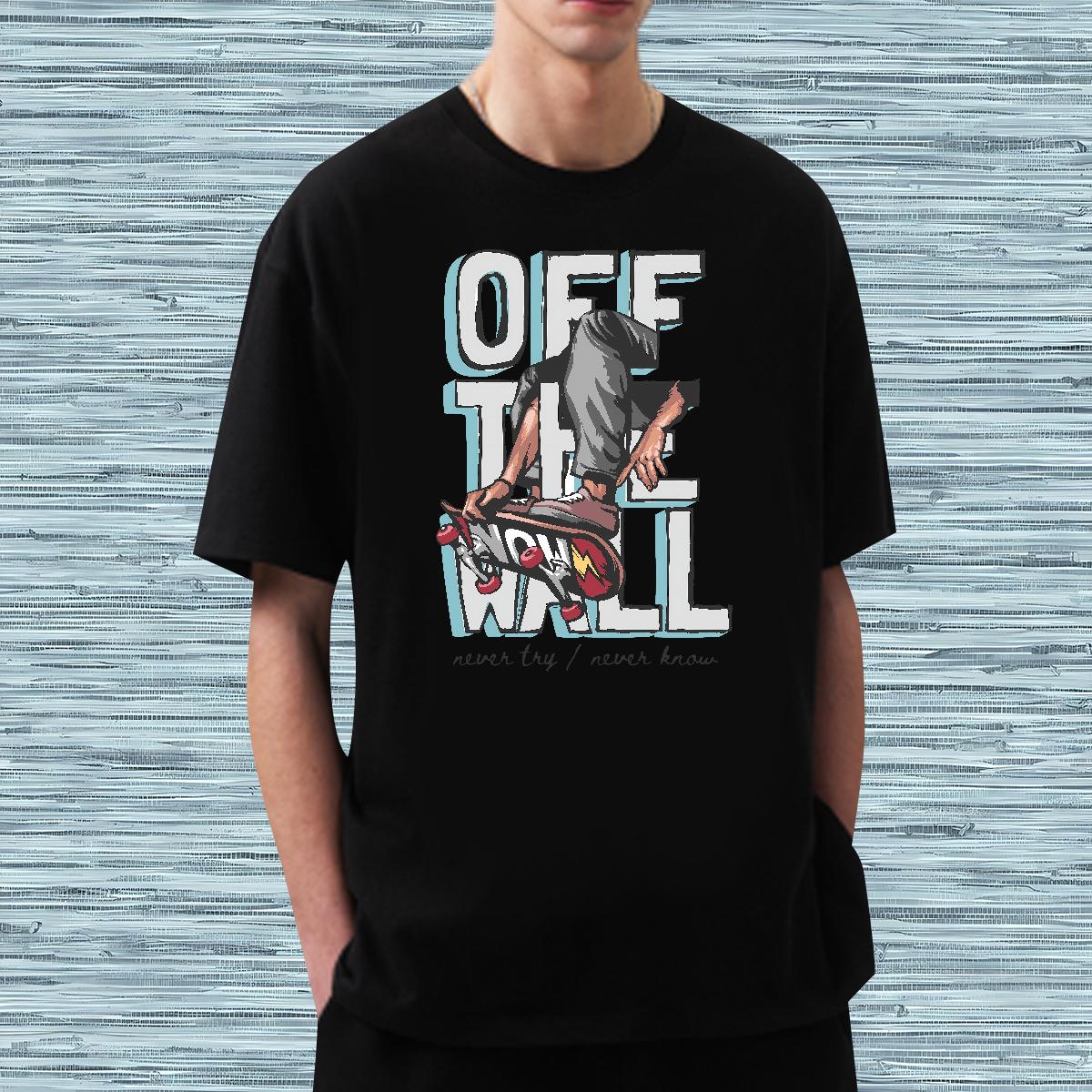 Loose Fit Men Tees Graffiti Art 230g Cotton Crew Neck Cotton Breathable Street wear Hip Hop T shirt Graphic DIY Customized Tops Shirt