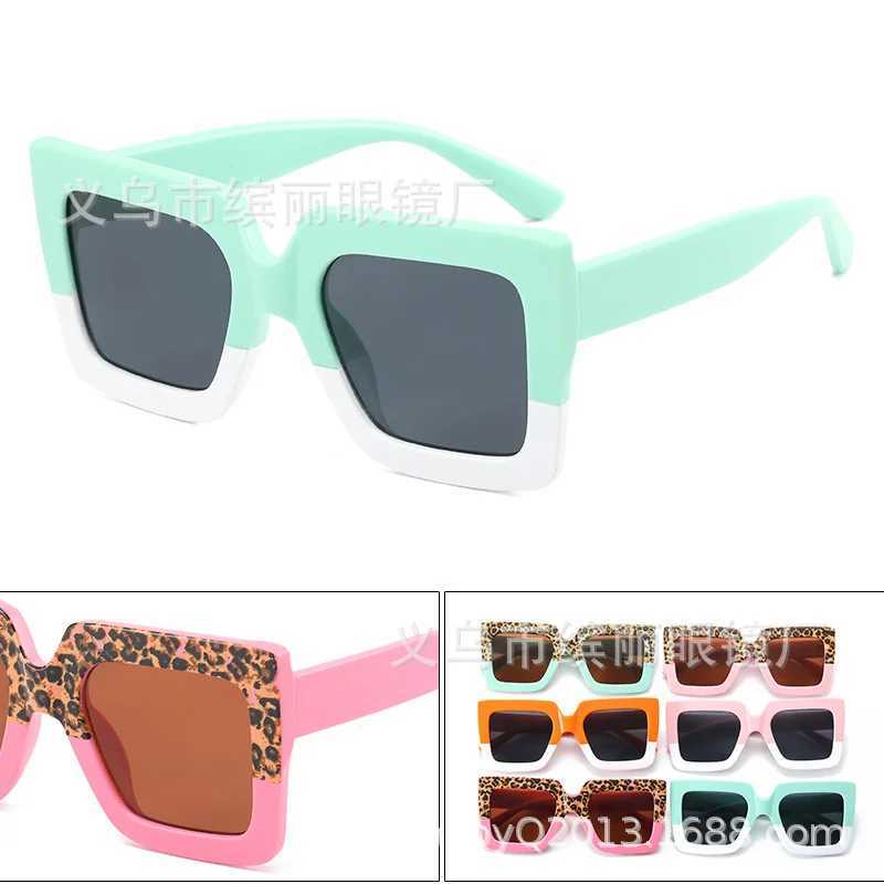 Sunglasses square childrens Sunglasses Spring new double color matching fashion glasses W06 personality Chaobao UV400 childrens