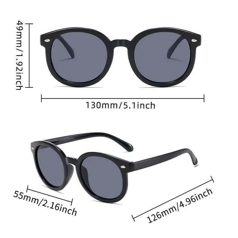 Sunglasses 2024 New Children Simple Solid Color Oval Sunglasses UV400 Girls Boys Fashion Outdoor Sun Protection Sunglasses Kids Sun Glasses