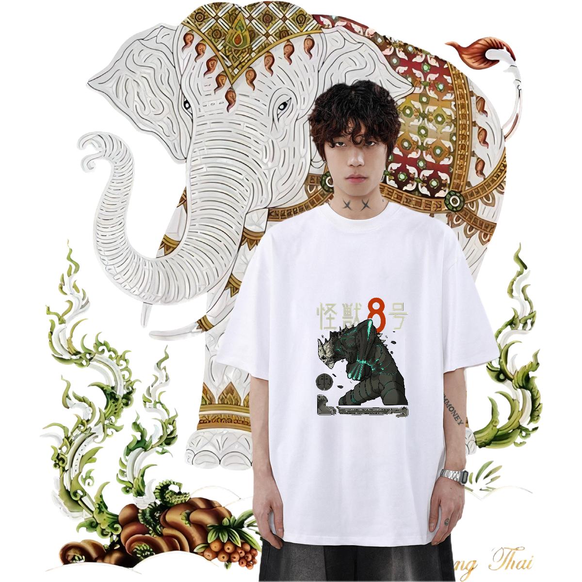 High Quality Men T Shirts High Street Hip Hop Cotton Breathable Soft Tshirts DIY DIY Anime Clothes