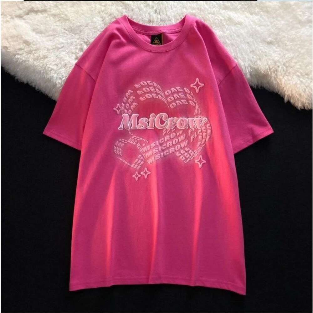 American Street Trend Loose Summer New Short-sleeved T-shirt Women's Korean Sweet College Style Casual All-match Top