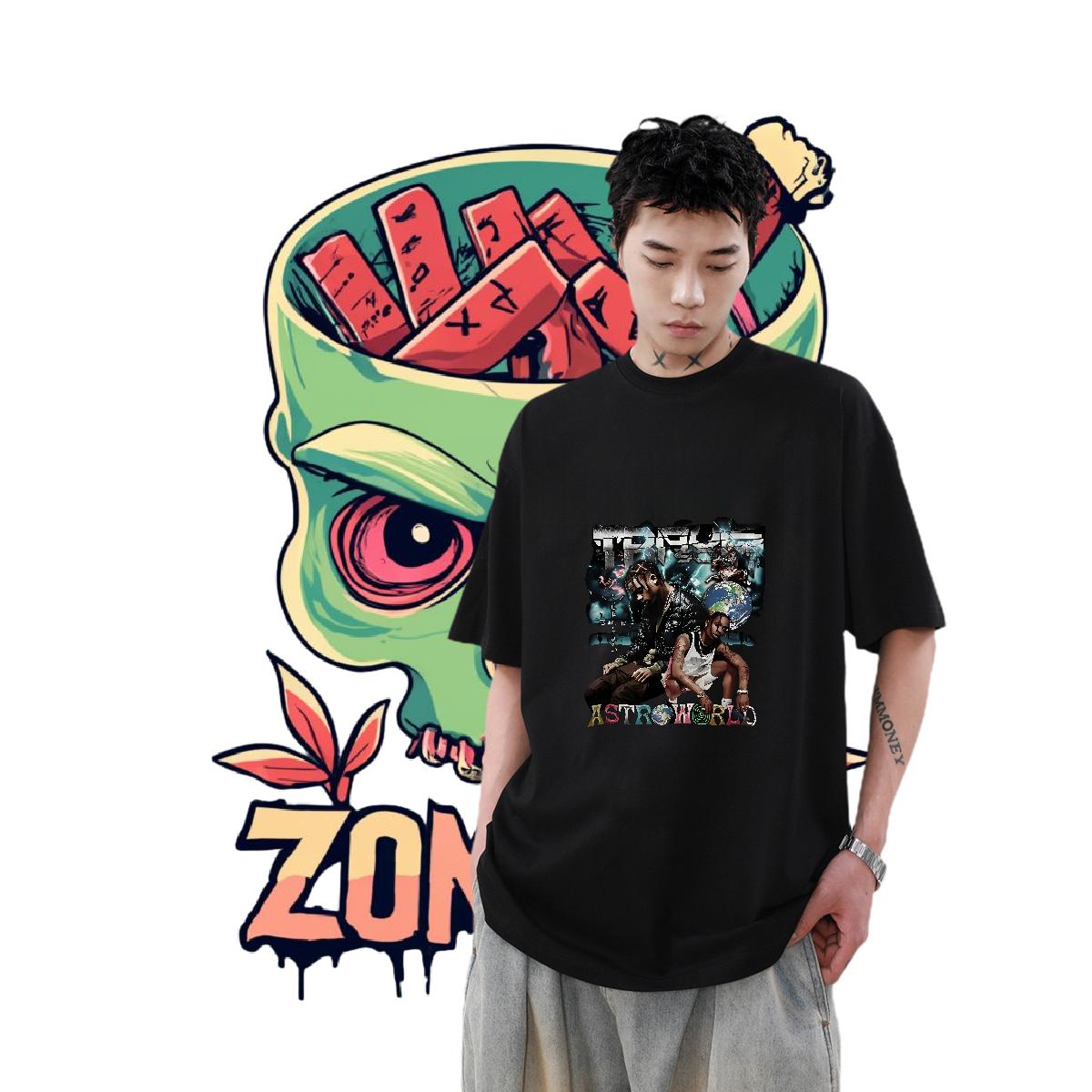2024 DIY Men T Shirts Customized Hip Hop Men Tees Breathable Short Sleeve Popular
