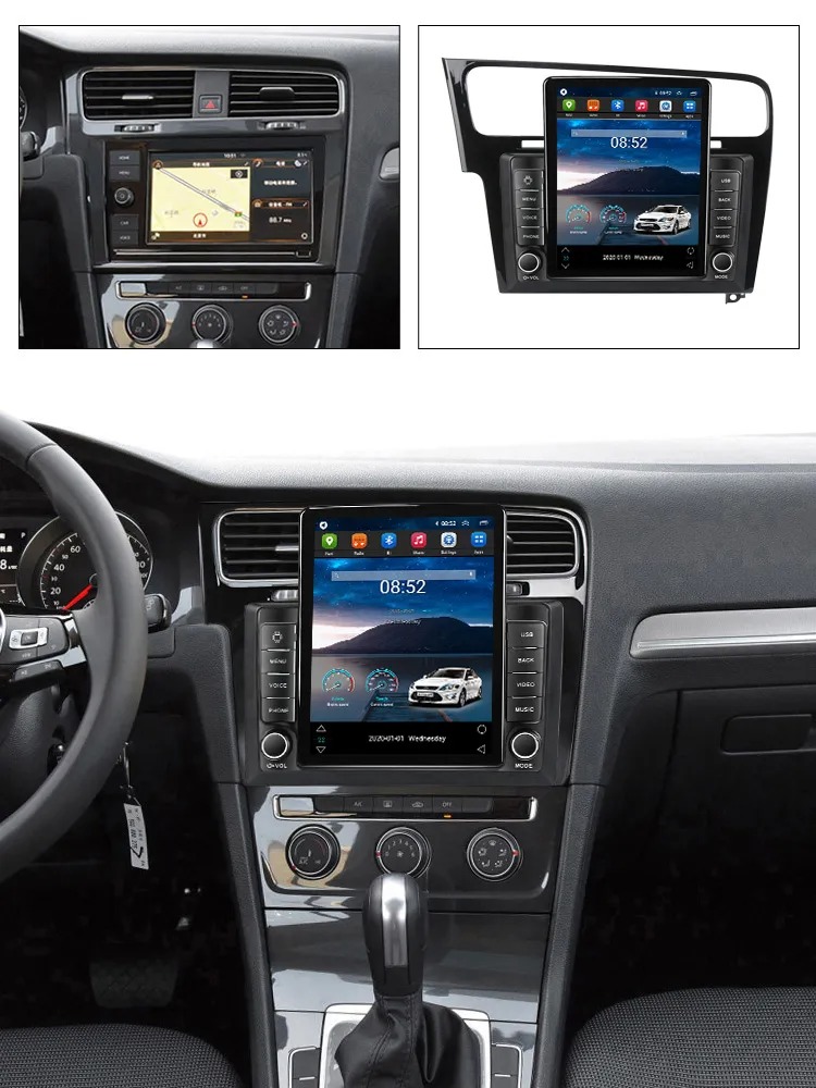 Car Video Video Player 2din Android 13 for Volkswagen VW Golf 7 2013-2017 Tesla Style Radio Multimedia Auto GPS Carplay Stereo