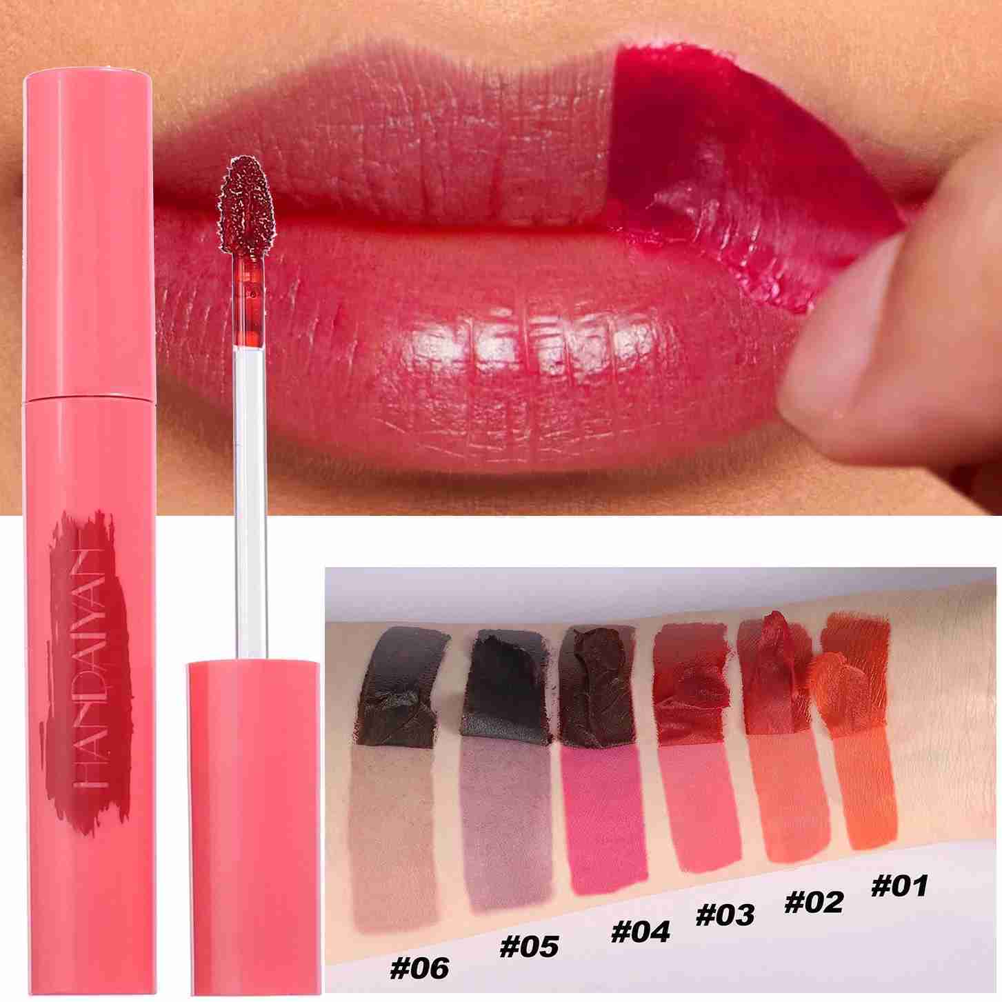 Peel-Off Tattoo Mask Lip Gloss Lip Liner Waterproof Long Lasting Matte Lip Tint Red Brown Contour Tear-off Lips Stain CosmeticCL240716