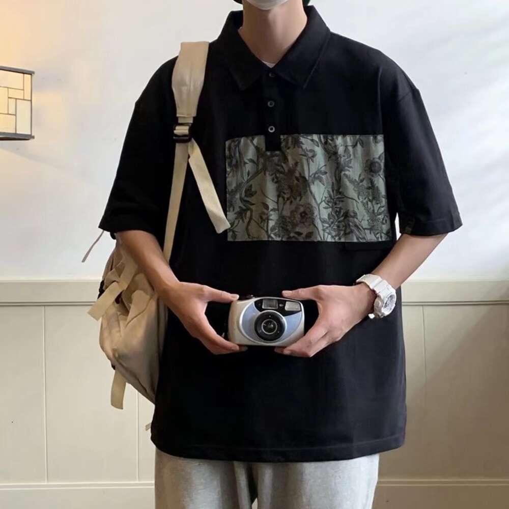 Short t-shirt for polo shirt 2023 new summer thin style business casual men's half sleeved top trend