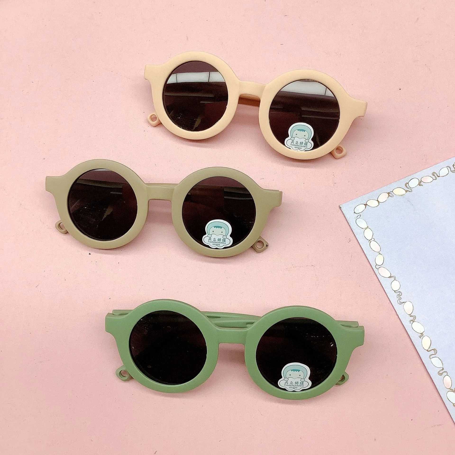 Sunglasses Fashion silicone polarized childrens sunglasses UV resistant childrens sunglasses Eye protection Sunvisor trend