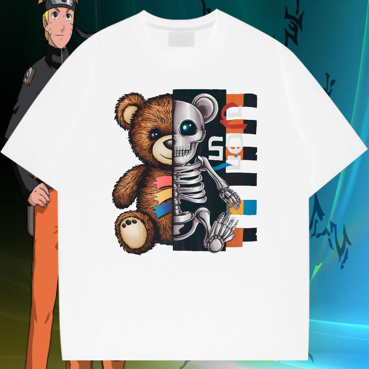 Brand Men T Shirts bear 230g Cotton Daily Wear Crew Neck Cotton Tshirts 2024 Designer Custom Printing Top Tees