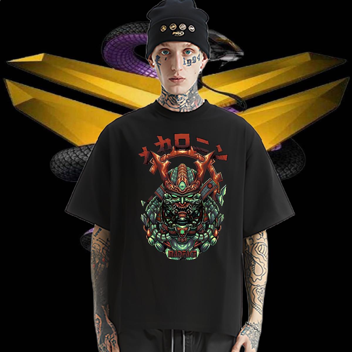 Stylist T-Shirts for Men fashion 100% Cotton 230g Customized Print Anime Printing Street Tshirts Breathable Short Sleeve Unisex