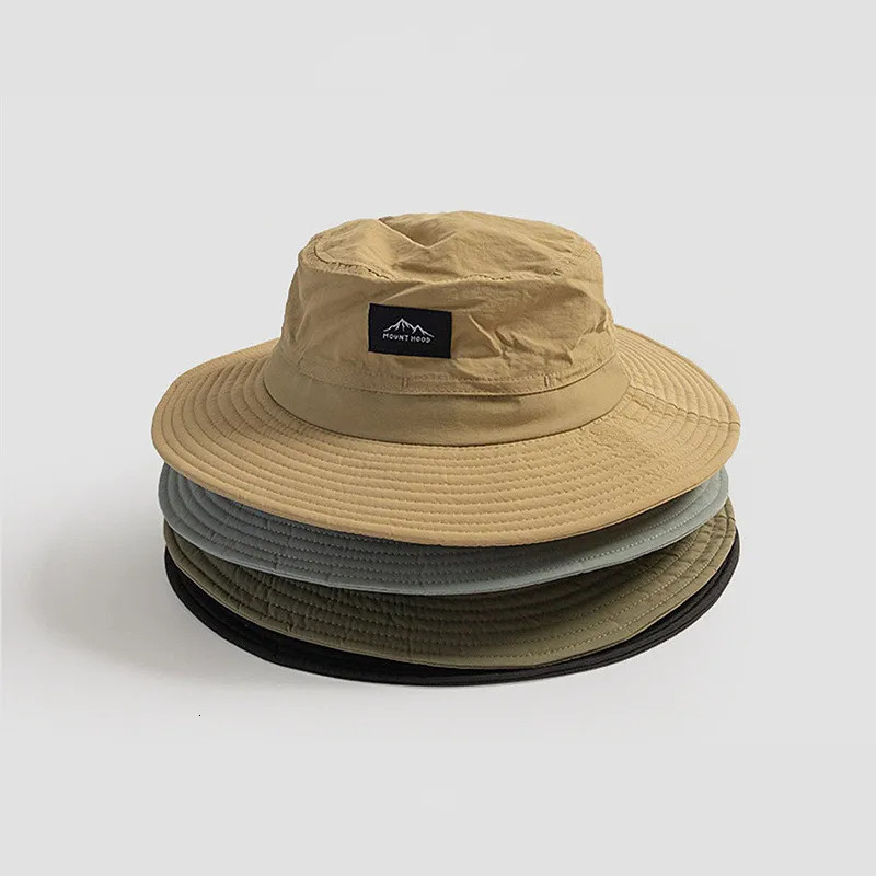 Sun-Proof Fishing Hat Male Camping Mountaineering Couple Bucket Hat Female Japanese Style Alphabet Embroidered Busket Hat 240713
