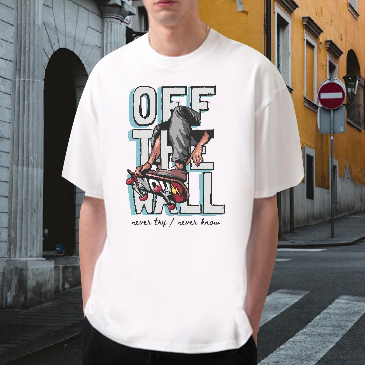 2024 DIY T shirt Graffiti Art 100% Cotton 230g Plus Size Custom Men Tops Tees Daily Outfit Cotton Breathable Short Sleeve Wholesale Tees Shirts